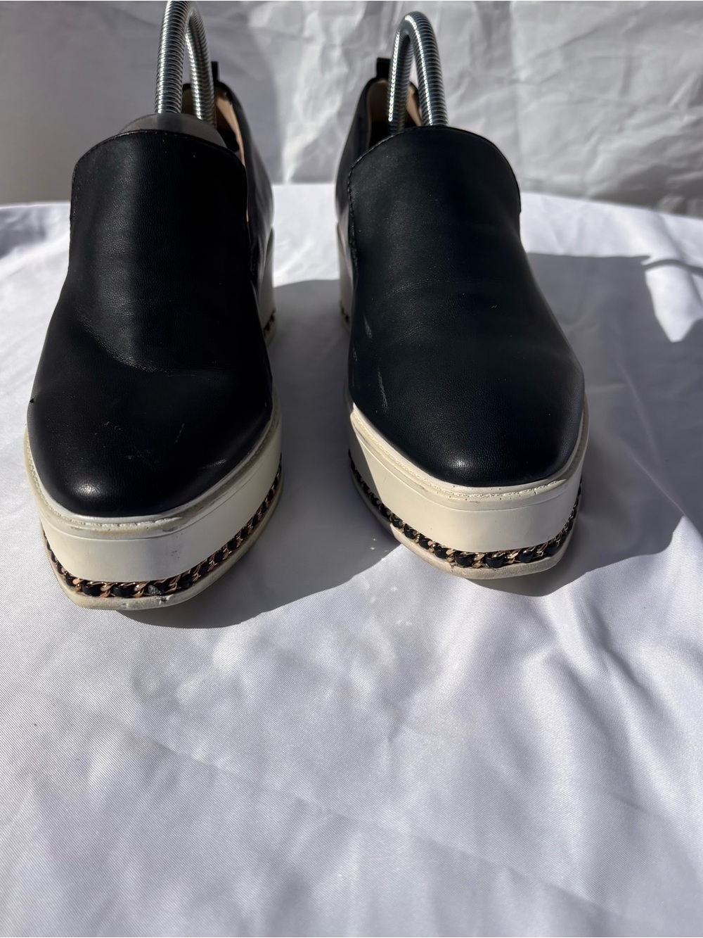 Women’s Black Platform Slip-On Loafers